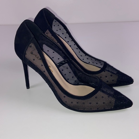 Lulus Shoes - Lulu's I Black Sheer Stiletto 7.5
